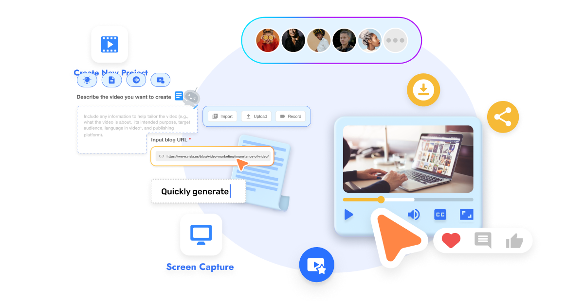 Visla sales proposal video creator lets you make client onboarding videos, product demos, and personalized follow-ups with ease.